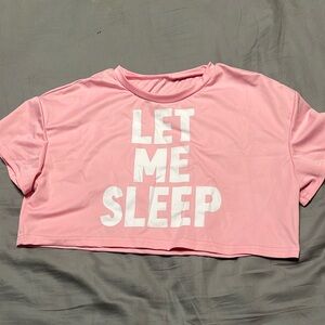 let me sleep pj crop top